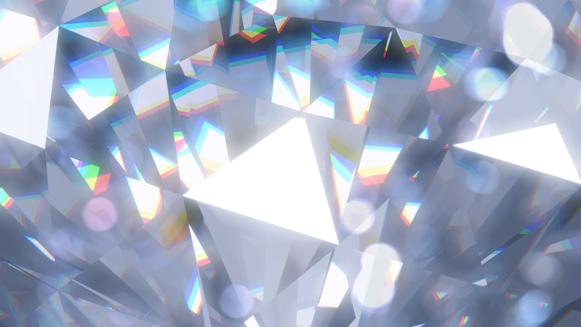 3d illustration of diamonds reflecting in the light. Close-up.